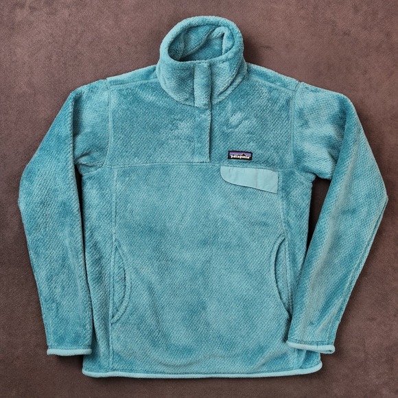 Patagonia Tops - Patagonia Re Tool Snap T Pullover Womens Small Turquoise Teal‎ Sweater